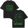 Rapper Bad Bunny Tour  Debi Tirar Mas Fotos DTMF Merch Tshirts Men Fashion Summer Hip Hop Vintage Washed Tshirts Streetwear