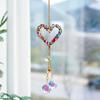 Creative Handmade Crystal Suncatcher Exquisite Reflective Heart Shape Crystal Pendant Sparkling Wind Chime Indoor Windows