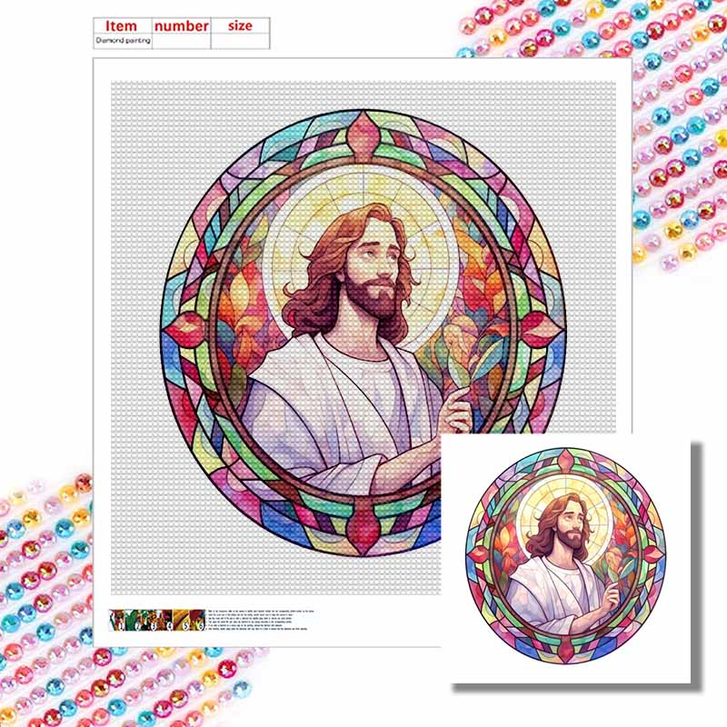 New Arrival 5D DIY Full Circle Diamond Painting "Religious Figures" Embroidery Cross Stitch Home Decor Gift