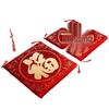 Red Wedding Tea Ceremony Kneeling Cushion for Bride's Kowtow and Celebration