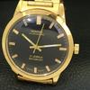 VINTAGE MONTINE HAND-WINDING SWISS MENS REFURBISHED BLACK DIAL WATCH a441071-1