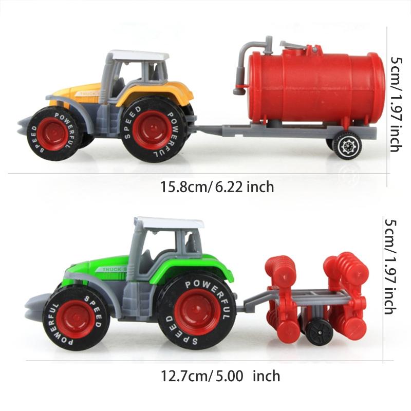 Novelty Children Pull Back Car Toys Grain Loader Harvesters Farm Tractor Pull Back Car for Play Toys Lawn Games Best Gif