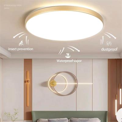 Zlaté stropné svietidlo LED stropné svetlo 220V 3 farby LED panelové svetlá Ultra tenké Osvetlenie pre kuchyňu spálňu obývaciu izbu