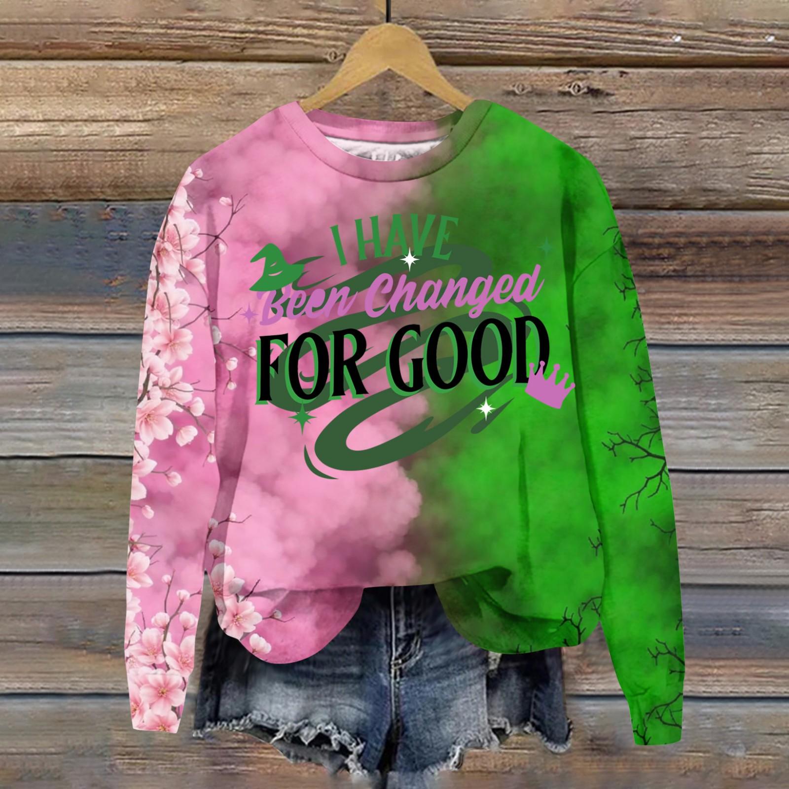 

Свитшот для женщин рубашки модный свитер с длинным рукавом воротник одежда XL зелёный