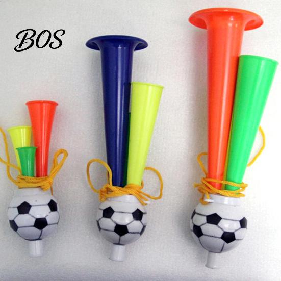 Soccer Fan Horn 2Pcs Cheering Horn, 3 Tone Sports Noise Maker, Stadium Toy Handheld Football Trumpet for Game Day, Party Accessory Kids
