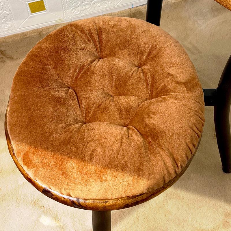 Extra Thick Fluffy Velvet Cushion Pad for Long Sitting - Large Round Chair or Floor Mat