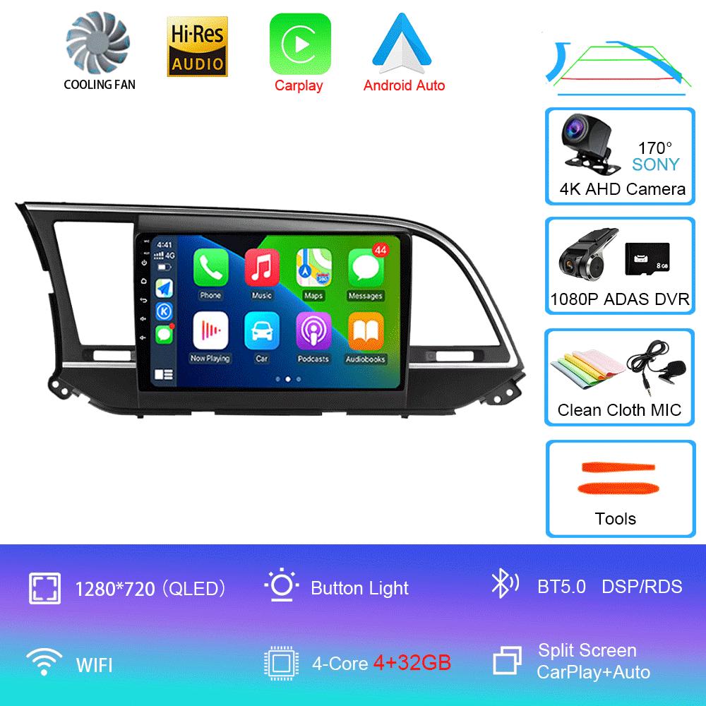 Android 14 Car Radio for Hyundai Elantra 6 2016 - 2018 Player Multimedia Video Stereo GPS Navigation No 2din 2 din dvd