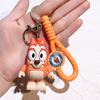 Bluey And Bingo Cute Cartoon PVC Model Dolls Keychain Car Keyring Decoration Backpack Pendant Children Birthay Gift