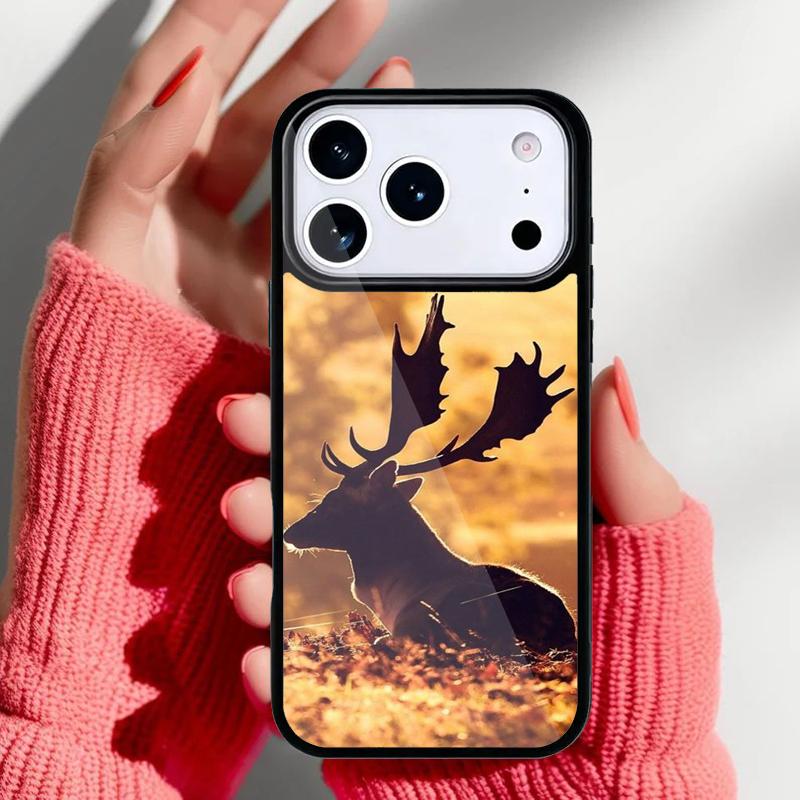 Stag Bull Moose Reindeer Deer Phone Case for iPhone 17 Air 16e 15 14 13 Pro Max Back Cover for 12 11 Pro Coque