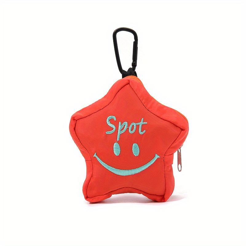 

Colorful Star Mini Polyester Coin Purse with Earphone and Key Storage Perfect for Cash and Small Essentials червоний
