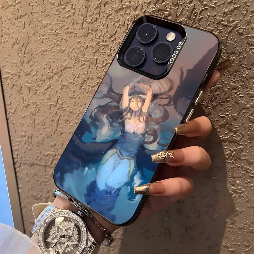 

A-Albedo O-OverlordS For iPhone 17,16,15,14,13,12,11,Mini,Pro,E,SE4,XS,MAX Black Shockproof Candy Matte Cover iPhone17Promax