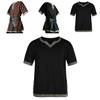 Stylish V-neck Medieval Tunic Top Shirt For Men Perfect For Renaissance Festivals