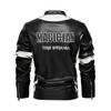 Single-layer racing suit autumn and winter new men's leather jacket with color labeling popular windproof leather jacket men