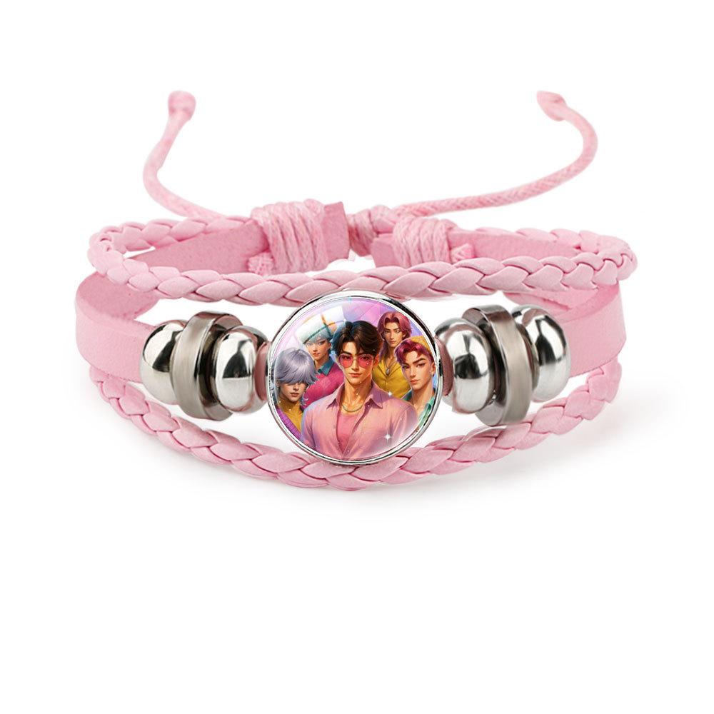 Pink Bracelet Rumi Zoey Mira Beaded Bracelet Adjustable Jewelry