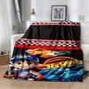 2025 Nuova Nuova Coperta in Flanella Cartone Animato Auto da Corsa H-Hot Wheels, Morbida Coperta Plaid per Casa Camera da Letto Letto Divano Coperta da Viaggio Regalo per Bambini