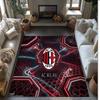 Tappeto in Flanella Stampato AC Milan Antiscivolo Morbido Poliestere Tappeto per Pavimento Tappetino Decorativo da Interno per Camera da Letto Soggiorno Divano Sala Giochi Decorazione Casa