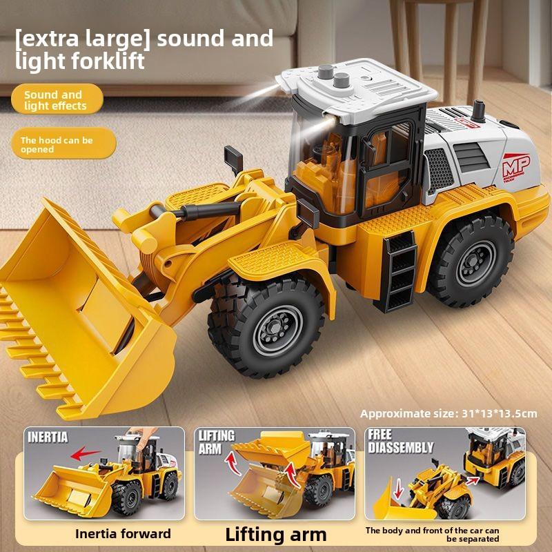 Large Bulldozer, Excavator, Construction Vehicle, Simulation Toy Car for Boys