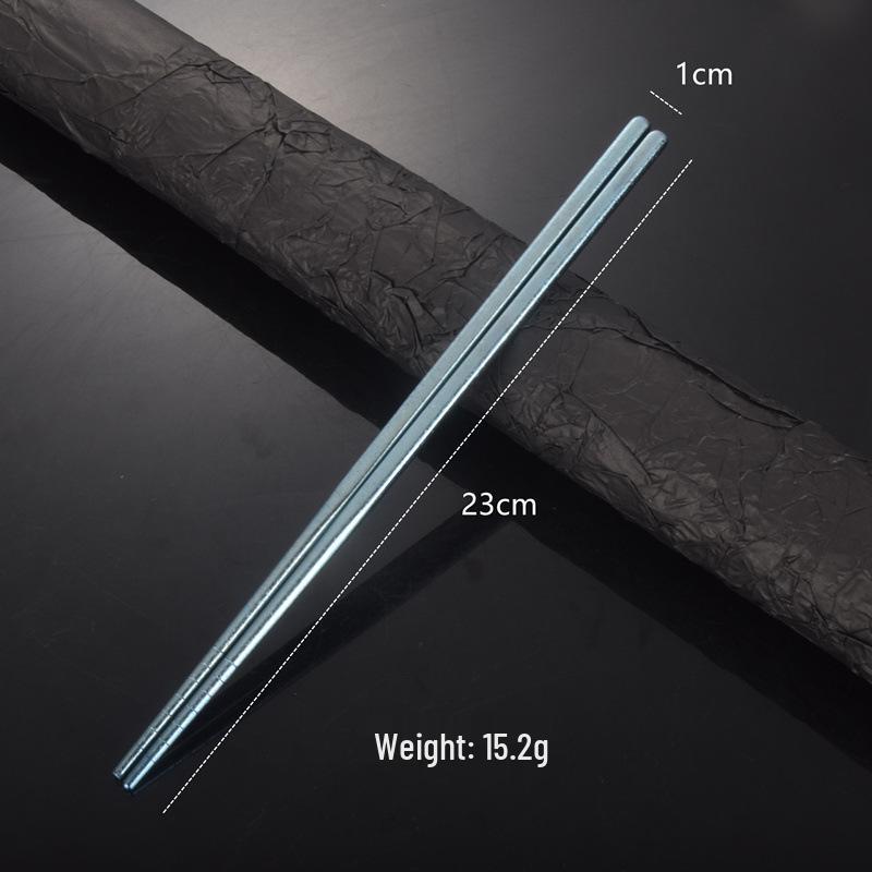 Color-Changing Titanium Crystal Chopsticks: Portable, Hollow, High-Temp Safe, Gift-Boxed for Outdoor & Home Use