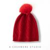 New Autumn and Winter Women's High End Solid Color Rhombus Fur Ball Warm and Fashionable Knitted Casual Toe Cap