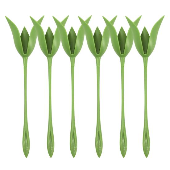 4/5/6/7/10/15/20/30 Stück Rosen-Serviettenhalter Grüner Stiel Blume Serviettenhalter für Abendessen Hochzeitsfeier Hotel Restaurant Esstischdekoration