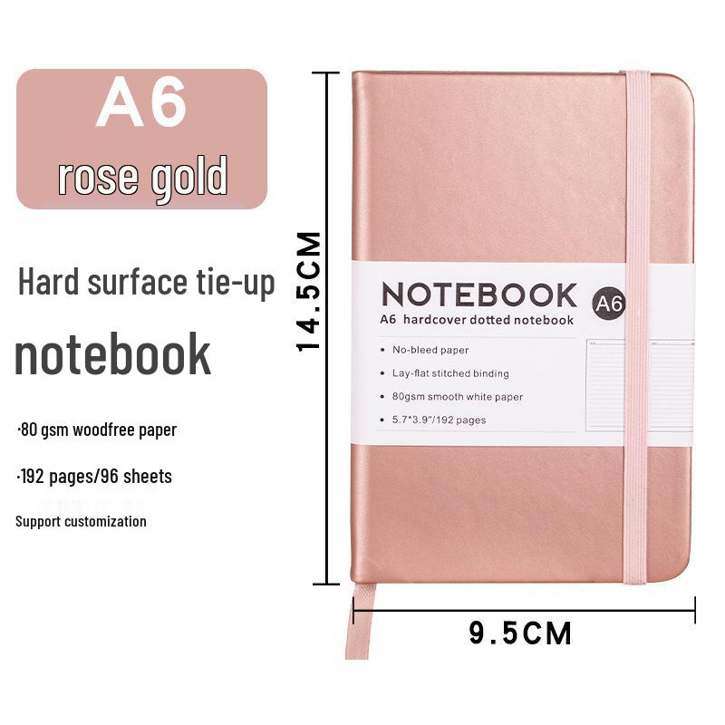 Custom A5 PU Notebook with Strap - Portable, Logo-Printable Business Journal, A6 Size Available