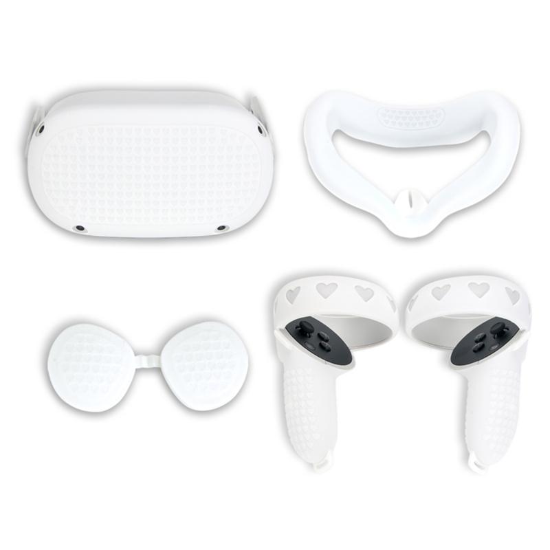 All-in-one Set Silicone for Shell Cover Protective Controller Grip Cover Silicone Face Cover & Lens Protective Cover Set