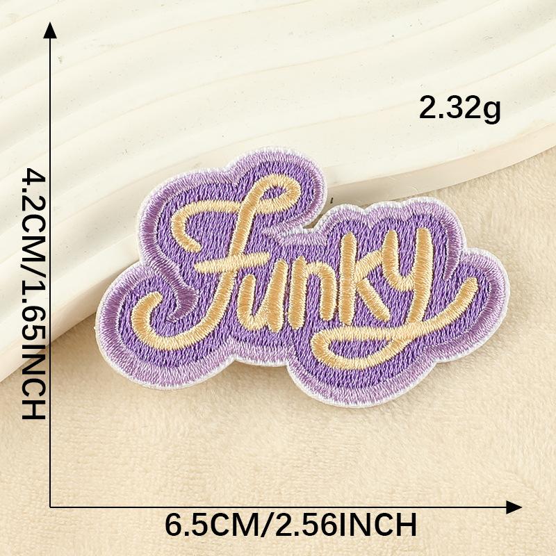 Embroidery Label Cartoon English Alphabet Embroidery Label Patch Sticker Shoe and Hat Badge Clothing Accessories Cloth Sticker