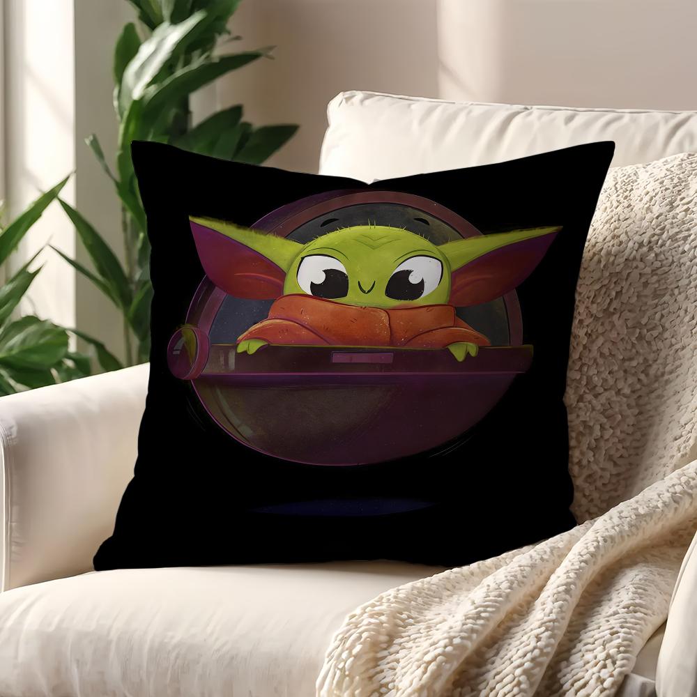 S-Star Wars-S G-Grogu Baby Yoda Kawaii cushion cover For Pillow Printing Sofa Decoration Home Car Room Office Nordic Simplicity