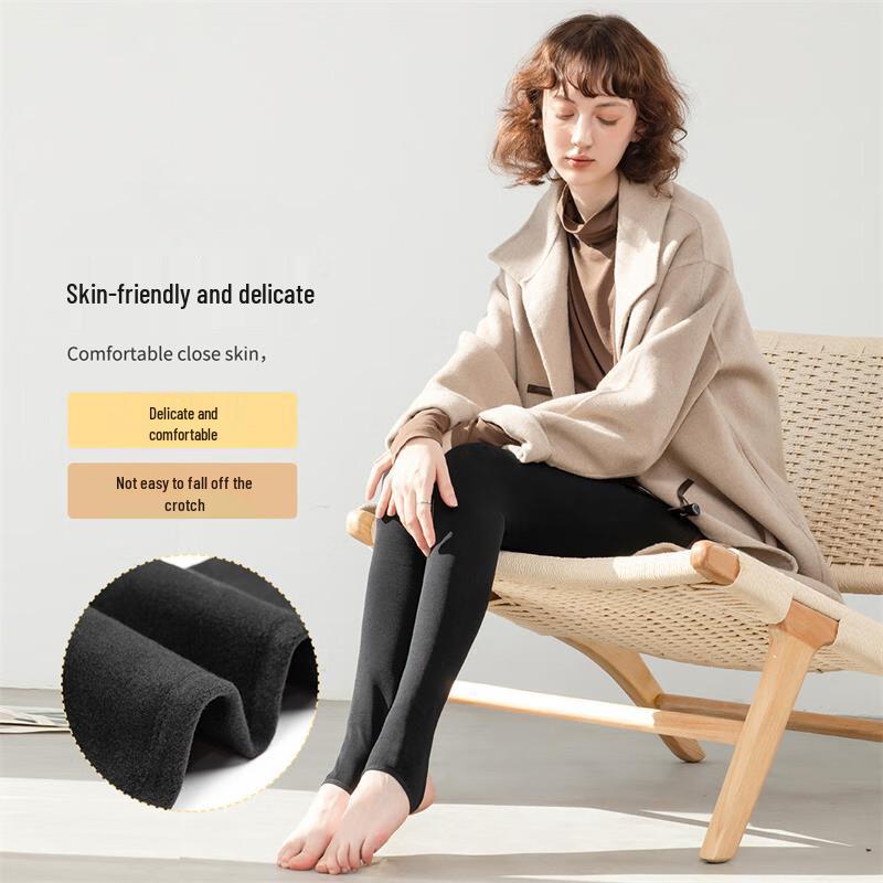 Afandi Women's 1800D Thickened Seaweed Fleece Thermal Tights