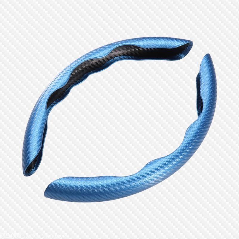 1 par de protector para volante de coche de fibra de carbono, cubierta protectora ultrafina para tarjeta deportiva antideslizante, cubierta protectora con mango de verano tipo D
