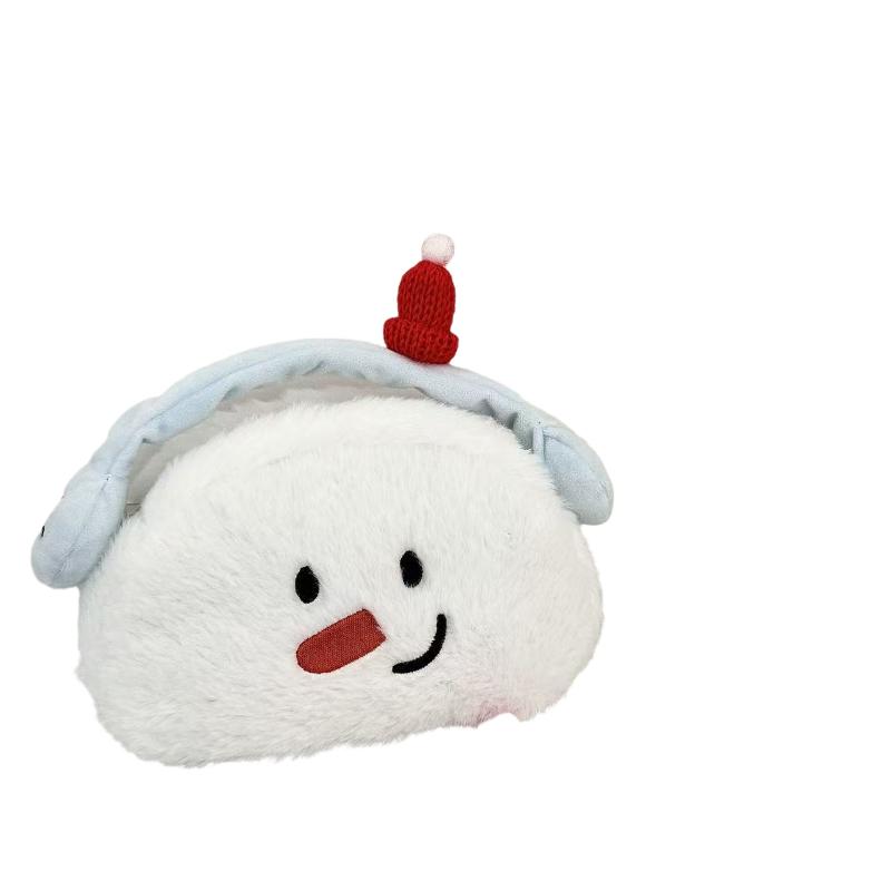

Cartoon Cute Plush Lamb Pencil Case Large-capacity Stationery Bag Snowman Cosmetic Bag Creative Gift Stationery