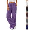 Women's Casual Loose Fit Cargo Pants with Pockets Wide Leg Trousers for Everyday Wear