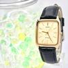 SEIKO Dolce Watch Gold Rectangular 020115 New Strap [Excellent Condition/ New Battery] Men's 7741-5140