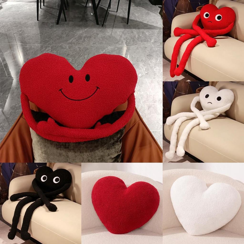 Themed Heart Fluffy Pillow Toy With Soft Cover For Living Room Doll Styling