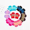 Knitted Striped Pattern Gloves Winter Full Finger Mittens Stretchy Warm Walking Running Gloves for Kids Unisex 1-2 Years