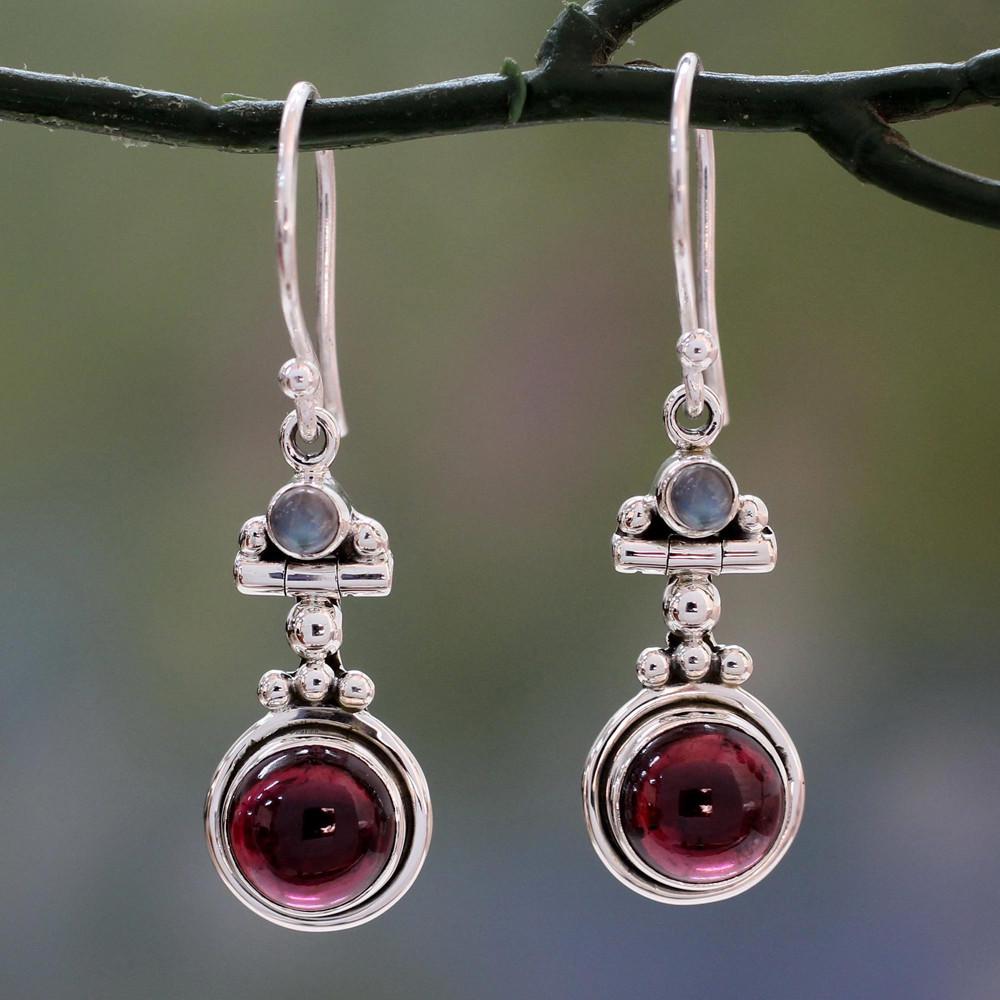 Women Vintage Jewelry Earrings Gemstone Dangle Hook Stud Earring Gift