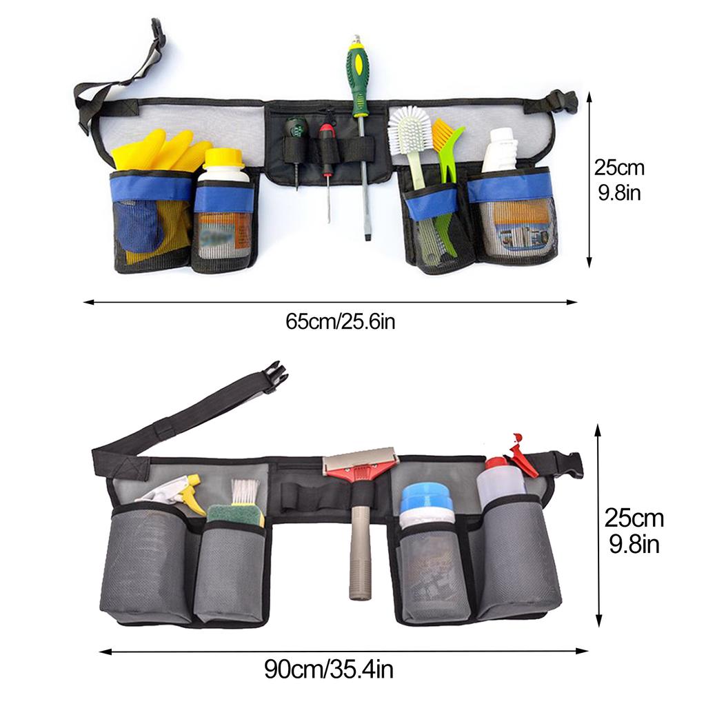 Blue 65x25CM Garden Tool Bag Multipurpose Oxford Cloth Resistance Large Capacity Portable Tool Waist Bag