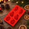 6-fach Weihnachten Silikon für Seifenherstellung DIY Backen Zufällige Farbe