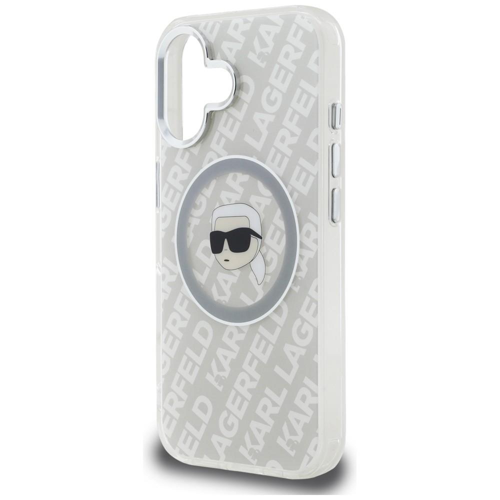 Karl Lagerfeld IML Karl Head Logo MagSafe Case for iPhone 16 Gray
