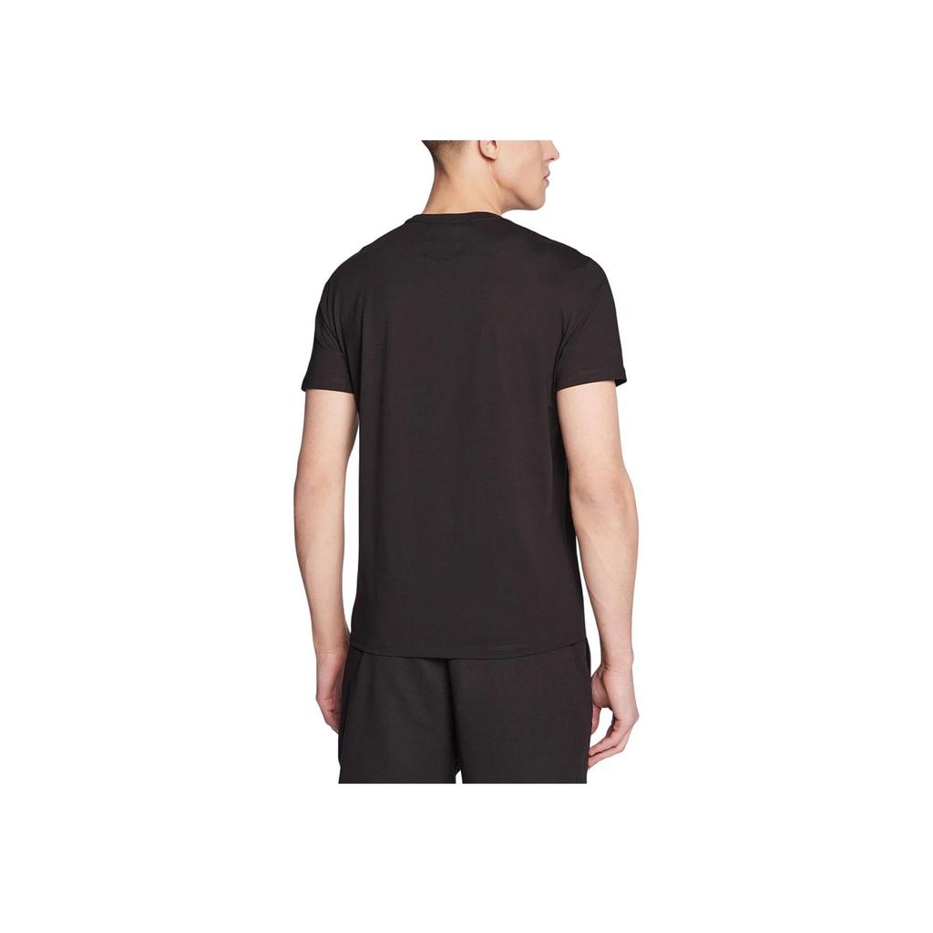 Armani Exchange SS23 Logo Letter Patch Short Sleeve T-Shirt Men tops Black 8NZTPR-ZJH4Z-1200