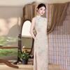 Sleeveless national style new Chinese daily wear Suzhou long cheongsam improved young 1011 new women's high sense