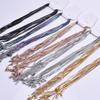 1/5/10pcs Wholesale 40+5cm Square Snake Chain Jewelry On The Neck Decor Stainless Steel Necklaces For Women Men Accessories Gift