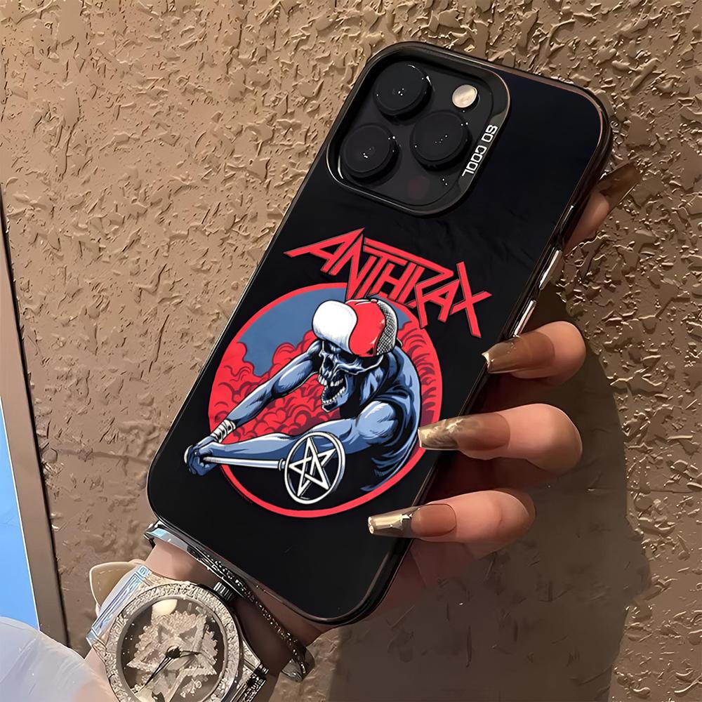 Rock Band A-Anthrax Phone Case for iphone 17 16 15 14 13 11 12 Pro Max Xr X Air Plus black silver hard shell Cover