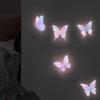 Night Glow Pink Gradient Butterfly Wall Decal  Self-adhesive and Removable, Water-resistant  for Bedroom Wall Decoration