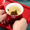 Chinese Wedding Tea Set Red Wedding Bowl Chopsticks Covered Bowl Toast Change Tea Set Solid Wooden Tray Wedding Supplies