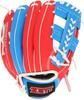ZETT Catch Ball Glove, Beginner's, with Shock Absorbing Pads, 9-inch (for Toddlers and Early Elementary School Students), Right-Handed Throw, Red X Oc