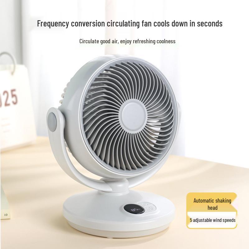 USB Rechargeable LED Desk Fan with Oscillation - Perfect for Dorms & Offices