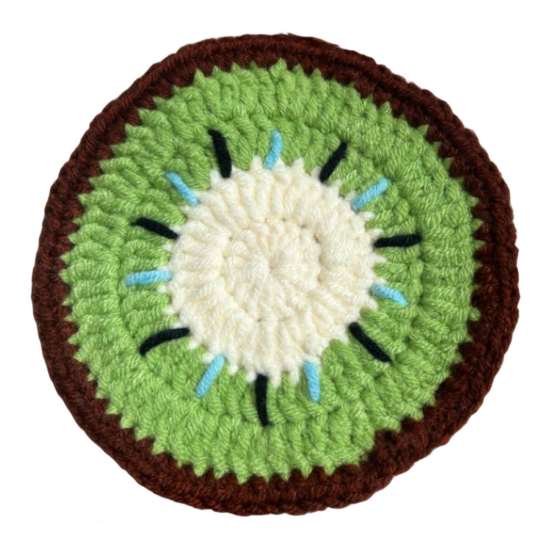 Hand Knitted Fruit Coasters Handmade Coaster, Crochet Watermelon Orange Strawberry Kiwi Cherry Small Wool Mats for Coffee Cups Cup Mat, Heat