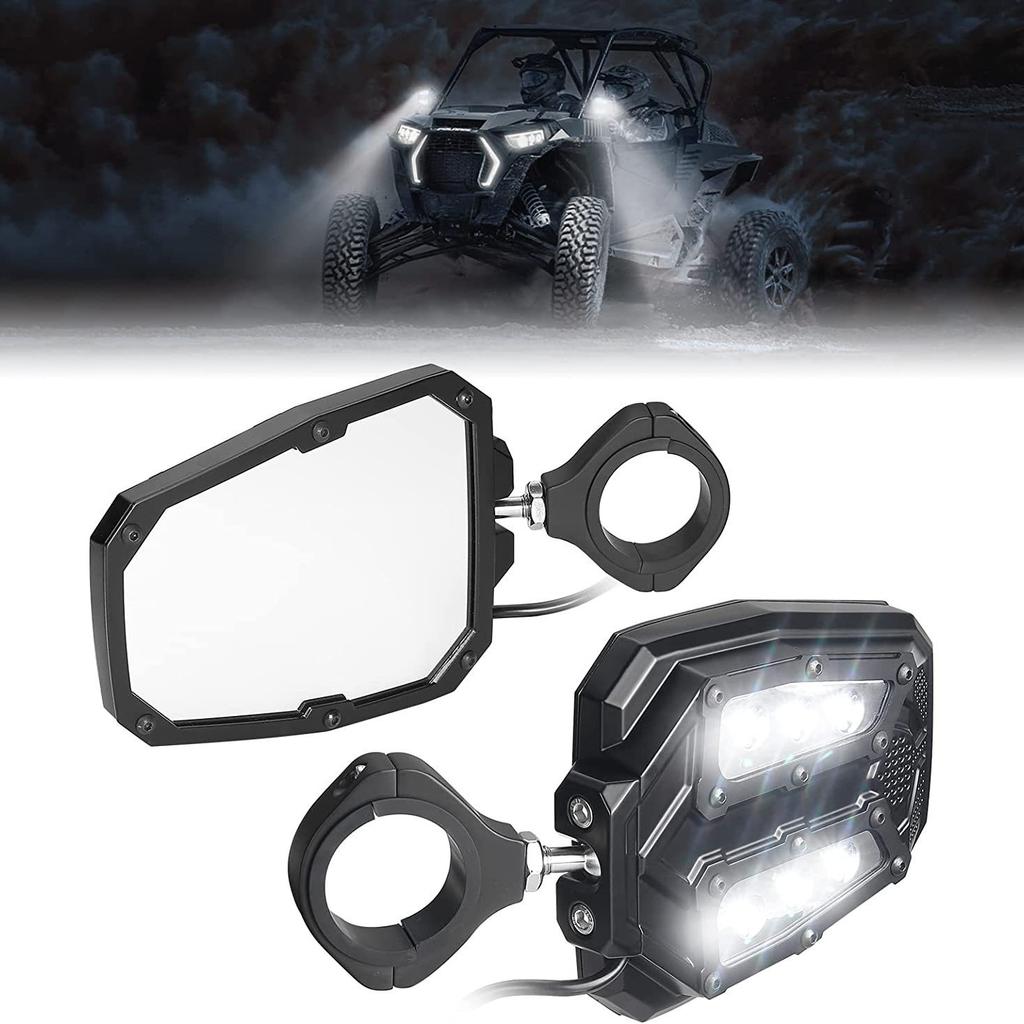 High Quality Rearview Mirror Side View Mirrors Backup Mirrors Adjustable Side Mirror Lights Rearview Mirror For  Can AM Maverick X3