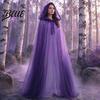 Cosplay Cloak Hooded Mesh for Adults 2 Layer Sheer Tulle Cape Gothic Witch Queen Costume Halloween Renaissance Accessories Lightweight Cape